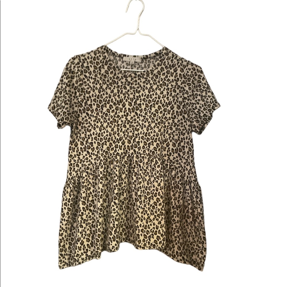 Gaze leopard peplum shirt